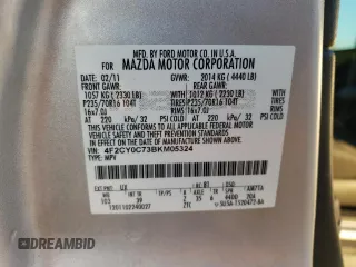 2011 Mazda Tribute Touring with VIN 4F2CY0C73BKM05324, listed as a Copart auction lot 48616125 with 97,376 mi miles and Salvage Title. Bid and sale history available at carsss.com. Image 13.