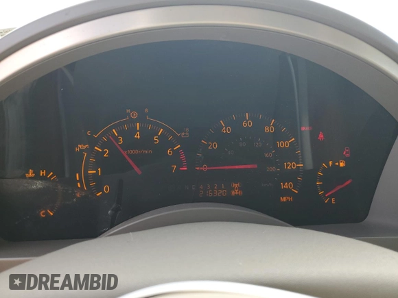 2007 Infiniti QX56 with VIN 5N3AA08C57N803676, listed as a Copart auction lot 60159054 with 216,320 mi miles and Salvage Title. Bid and sale history available at carsss.com. Image 9.