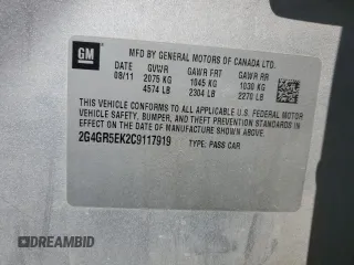 2012 Buick Regal with VIN 2G4GR5EK2C9117919, listed as a Copart auction lot 60761055 with 132,582 mi miles and Clean title. Bid and sale history available at DreamBid. Image 12.