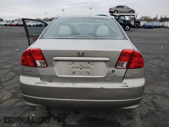 2004 Honda Civic LX with VIN 2HGES15514H505381, listed as a Copart auction lot 84966924 with 285,019 mi miles and Salvage Title. Bid and sale history available at DreamBid. Image 6.