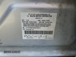 2011 Mazda Mazda6 i Sport with VIN 1YVHZ8BH3B5M08874, listed as a Copart auction lot 46419915 with 163,414 mi miles and Salvage Title. Bid and sale history available at carsss.com. Image 12.