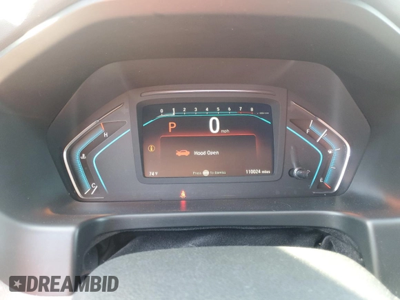 2019 Honda Odyssey EX-L with VIN 5FNRL6H77KB040597, listed as a Copart auction lot 53573445 with 110,024 mi miles and Salvage Title. Bid and sale history available at DreamBid. Image 9.