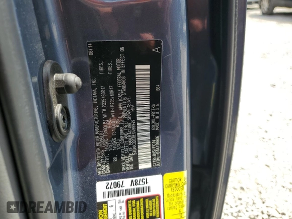 2014 Toyota Sienna LE AAS z VIN 5TDKK3DC8ES499949, wystawiony jako Copart lot #60346845 z przebiegiem 192 773 mil mil oraz Szkoda całkowita • Salvage title. Historia ofert i sprzedaży dostępna na DreamBid. Obrazek 13.