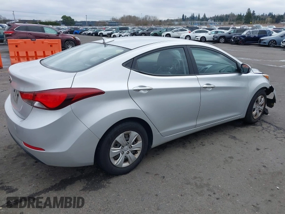 2016 Hyundai Elantra SE with VIN 5NPDH4AE5GH756867, listed as a IAAI auction lot 41761113 with 148,954 mi miles and . Bid and sale history available at DreamBid. Image 4.