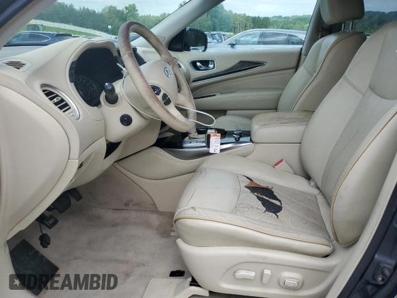 2014 Infiniti QX60 with VIN 5N1AL0MN7EC502748, listed as a Copart auction lot 61034955 with 174,278 mi miles and Salvage title. Bid and sale history available at DreamBid. Image 7.