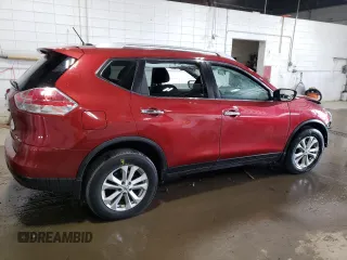 2015 Nissan Rogue SV with VIN KNMAT2MV5FP502659, listed as a Copart auction lot 54347035 with 65,828 mi miles and Salvage Title. Bid and sale history available at carsss.com. Image 3.