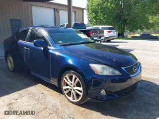 2006 Lexus IS 250 Manual with VIN JTHBK262765024023, listed as a IAAI auction lot 42006175 with 239,893 mi miles. Bid and sale history available at carsss.com. Image 1.