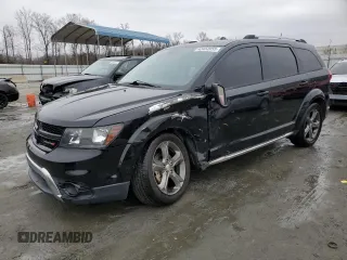 2015 Dodge Journey Crossroad with VIN 3C4PDCGGXFT639926, listed as a Copart auction lot 43452055 with 92,169 mi miles and Salvage Title. Bid and sale history available at DreamBid. Image 1.
