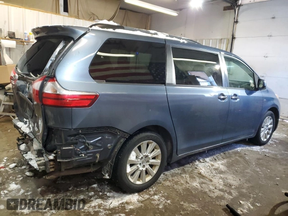 2016 Toyota Sienna Ltd with VIN 5TDDK3DC0GS142468, listed as a Copart auction lot 44816915 with 117,939 mi miles and Salvage Title. Bid and sale history available at carsss.com. Image 3.