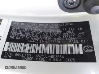 2021 Lexus ES with VIN 58ACZ1B14MU085278, listed as a IAAI auction lot 41813611 with 40,011 mi miles. Bid and sale history available at carsss.com. Image 9.
