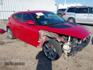 2017 Hyundai Veloster Value Edition with VIN KMHTC6AD1HU307458, listed as a IAAI auction lot 41619278 with 146,615 mi miles. Bid and sale history available at carsss.com. Image 1.