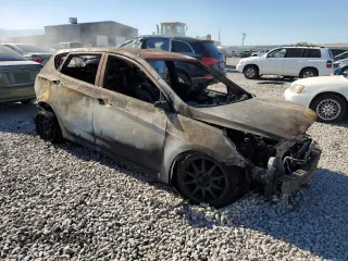 2017 Hyundai Accent SE with VIN KMHCT5AE7HU313235, listed as a Copart auction lot 57455054 with Not Provided miles and Salvage Title. Bid and sale history available at DreamBid. Image 4.