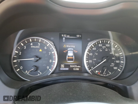 2019 Infiniti Q50 Luxe z VIN JN1EV7AP4KM543474, wystawiony jako Copart lot #52426585 z przebiegiem 50 435 mil mil oraz Szkoda całkowita • Salvage title. Historia ofert i sprzedaży dostępna na DreamBid. Obrazek 9.