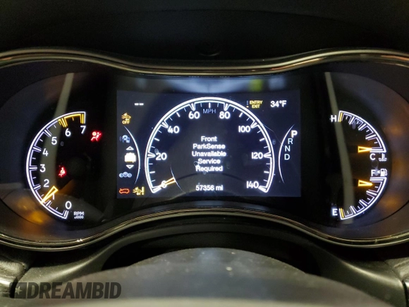 2019 Jeep Grand Cherokee Overland with VIN 1C4RJFCT8KC610341, listed as a Copart auction lot 83424454 with 57,356 mi miles and Salvage Title. Bid and sale history available at carsss.com. Image 9.