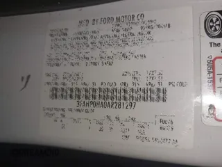 2010 Ford Fusion SE with VIN 3FAHP0HA0AR281297, listed as a IAAI auction lot 41868346 with 177,292 mi miles. Bid and sale history available at carsss.com. Image 9.