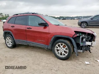 2016 Jeep Cherokee Sport with VIN 1C4PJLAB7GW347846, listed as a Copart auction lot 58620435 with 92,612 mi miles and Salvage title. Bid and sale history available at DreamBid. Image 4.