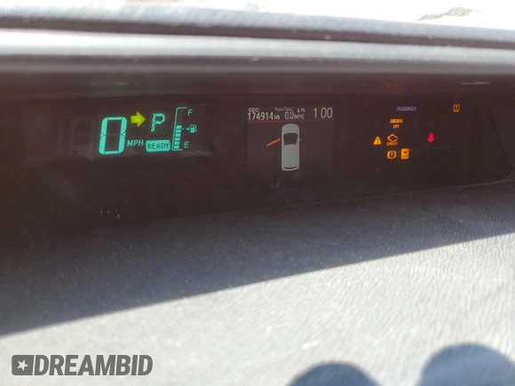 2012 Toyota Prius One with VIN JTDKDTB34C1022359, listed as a Copart auction lot 51339895 with 174,914 mi miles and Salvage Title. Bid and sale history available at DreamBid. Image 9.
