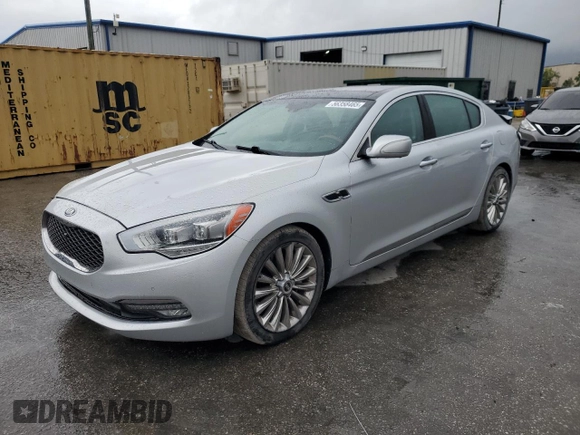 2015 Kia K900 Luxury z VIN KNALW4D45F6017119, wystawiony jako Copart lot #56358465 z przebiegiem 96 921 mil mil oraz Szkody całkowita. Historia ofert i sprzedaży dostępna na DreamBid. Obrazek 1.