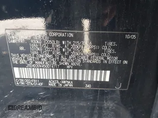 2005 Toyota RAV4 with VIN JTEHD20V450074717, listed as a IAAI auction lot 41856974 with 121,843 mi miles. Bid and sale history available at carsss.com. Image 9.