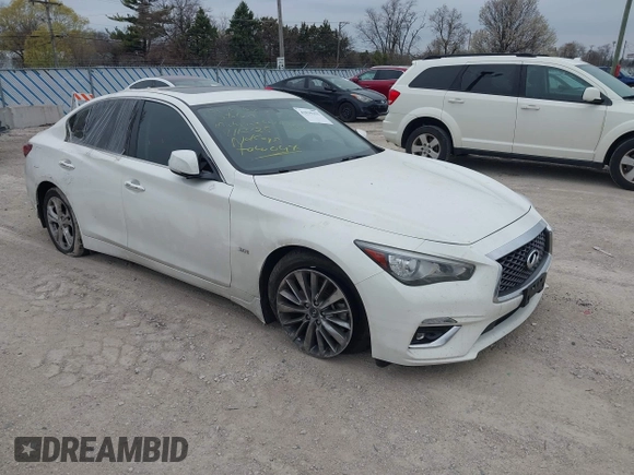 2019 Infiniti Q50 Luxe with VIN JN1EV7AP5KM512511, listed as a IAAI auction lot 42039355 with Not provided miles and . Bid and sale history available at DreamBid. Image 1.