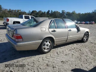 1997 Mercedes-Benz S-Class with VIN WDBGA32G5VA364471, listed as a Copart auction lot 76326464 with 0 mi miles and Salvage Title. Bid and sale history available at carsss.com. Image 3.