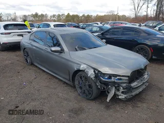 2020 BMW 7 Series 750i xDrive with VIN WBA7U2C08LCD59593, listed as a IAAI auction lot 41006385 with 63,765 mi miles and . Bid and sale history available at DreamBid. Image 1.