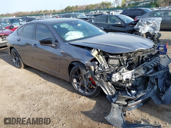 2023 Acura TLX Type S with VIN 19UUB7F95PA001368, listed as a IAAI auction lot 42119669 with 5,889 mi miles and . Bid and sale history available at DreamBid. Image 1.