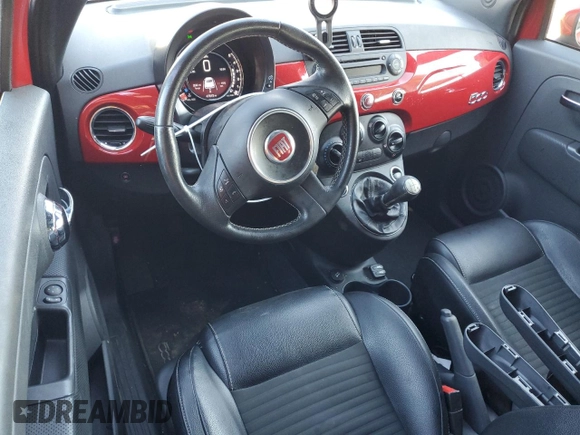 2015 FIAT 500 Turbo with VIN 3C3CFFHH4FT690327, listed as a Copart auction lot 46177695 with 47,815 mi miles and Clean Title. Bid and sale history available at carsss.com. Image 8.