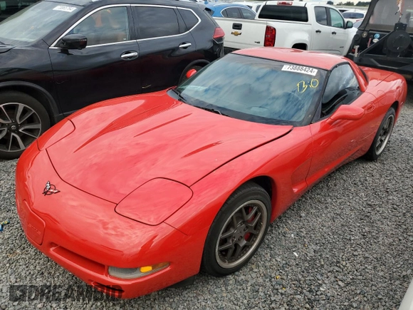 2004 Chevrolet Corvette with VIN 1G1YY22G645108321, listed as a Copart auction lot 73888424 with 0 mi miles and Salvage Title. Bid and sale history available at carsss.com. Image 1.