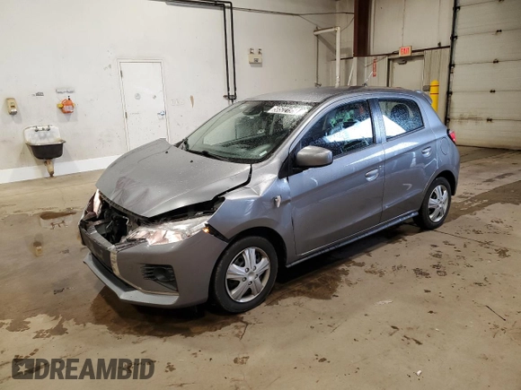 2022 Mitsubishi Mirage ES z VIN ML32AUHJ8NH006084, wystawiony jako Copart lot #58522195 z przebiegiem 54 361 mil mil oraz Czysty tytuł • Clean title. Historia ofert i sprzedaży dostępna na DreamBid. Obrazek 1.