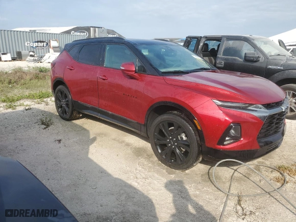 2022 Chevrolet Blazer RS with VIN 3GNKBERS7NS136492, listed as a Copart auction lot 74621974 with 0 mi miles and Non Repairable. Bid and sale history available at carsss.com. Image 4.