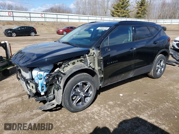 2023 Chevrolet Blazer LT with VIN 3GNKBHR49PS122308, listed as a Copart auction lot 49988235 with 16,654 mi miles and Salvage title. Bid and sale history available at DreamBid. Image 1.