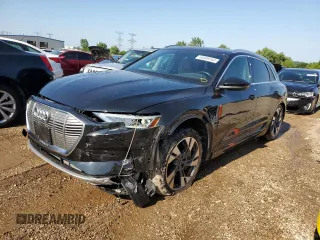 2021 Audi e-tron Premium Plus with VIN WA1LAAGE3MB005828, listed as a Copart auction lot 63309164 with 60,401 mi miles and Salvage Title. Bid and sale history available at carsss.com. Image 1.
