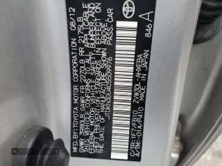 2012 Toyota Prius One with VIN JTDKN3DU4C5509976, listed as a Copart auction lot 52878105 with 223,183 mi miles and Clean Title. Bid and sale history available at DreamBid. Image 12.