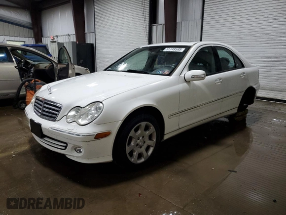 2006 Mercedes-Benz C 280 Luxury with VIN WDBRF92H66F783018, listed as a Copart auction lot 51749595 with 113,106 mi miles and Salvage title. Bid and sale history available at DreamBid. Image 1.