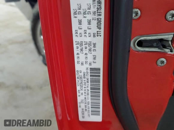 2012 Ram 1500 ST with VIN 1C6RD7FP8CS291341, listed as a Copart auction lot 51767285 with 126,341 mi miles and Salvage title. Bid and sale history available at DreamBid. Image 12.