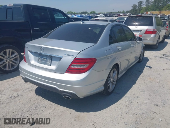 2012 Mercedes-Benz C-Class C 300 Sport with VIN WDDGF8BB2CR205819, listed as a IAAI auction lot 42074242 with 195,359 mi miles. Bid and sale history available at carsss.com. Image 4.