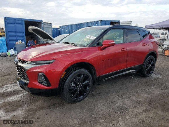 2022 Chevrolet Blazer RS with VIN 3GNKBERS7NS136492, listed as a Copart auction lot 46729385 with 0 mi miles and Non Repairable. Bid and sale history available at carsss.com. Image 1.