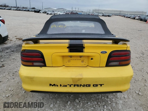 1998 Ford Mustang GT with VIN 1FAFP45X9WF191979, listed as a Copart auction lot 88790485 with 0 mi miles and Salvage Title. Bid and sale history available at carsss.com. Image 6.