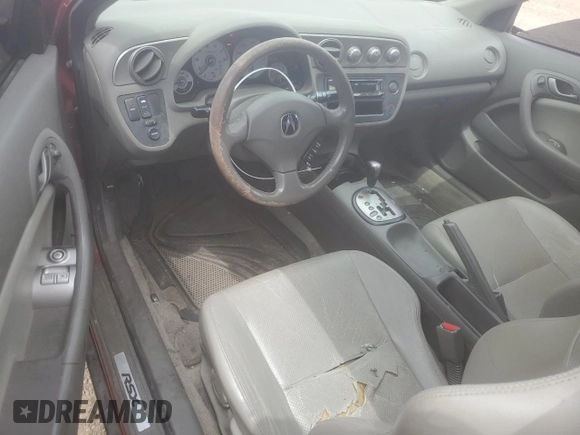 2002 Acura RSX Auto with VIN JH4DC54802C012624, listed as a Copart auction lot 62392515 with 226,368 mi miles and Salvage title. Bid and sale history available at DreamBid. Image 8.