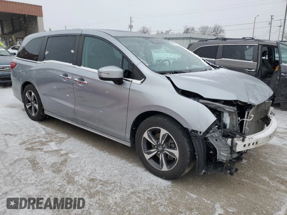 2020 Honda Odyssey Touring with VIN 5FNRL6H85LB045274, listed as a Copart auction lot 41745745 with 63,771 mi miles and Salvage title. Bid and sale history available at DreamBid. Image 4.