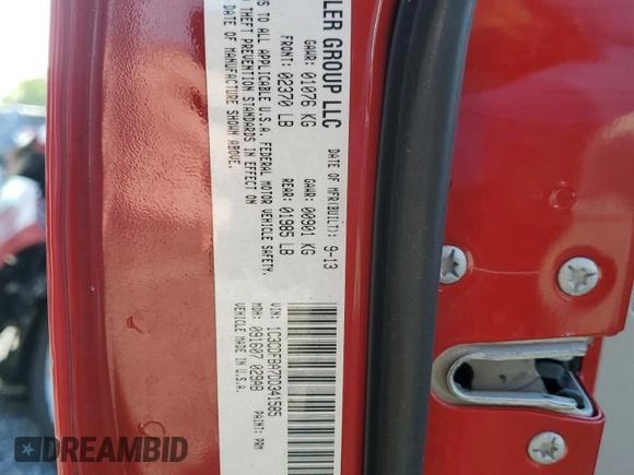 2013 Dodge Dart SXT с VIN 1C3CDFBA7DD341585, выставлен на аукционе Copart как лот 53240695 с пробегом 91 658 миль миль и Списание • Salvage title. История ставок и продаж доступна на DreamBid. Изображение 14.