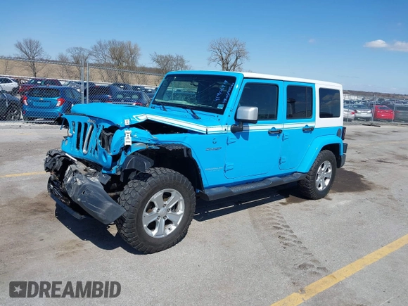 2017 Jeep Wrangler Unlimited Sahara with VIN 1C4BJWEG8HL655998, listed as a IAAI auction lot 41906919 with 100,350 mi miles and . Bid and sale history available at DreamBid. Image 2.