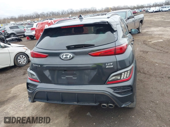 2022 Hyundai Kona N Line with VIN KM8K3CA32NU923862, listed as a IAAI auction lot 41826113 with 75,298 mi miles. Bid and sale history available at carsss.com. Image 16.
