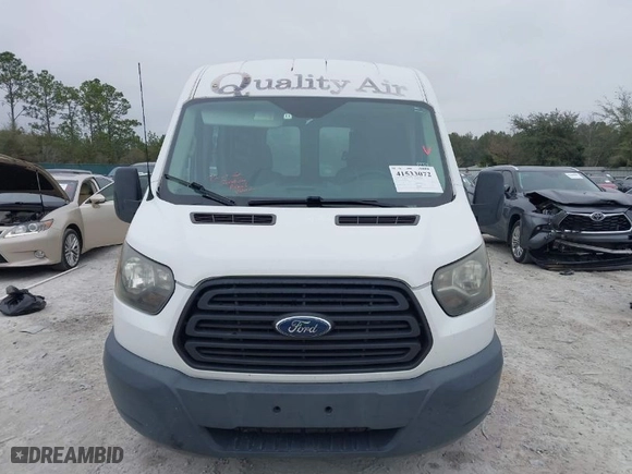 2015 Ford Transit Cargo Van with VIN 1FTNR2CM5FKA90345, listed as a IAAI auction lot 41533072 with 158,309 mi miles. Bid and sale history available at carsss.com. Image 13.