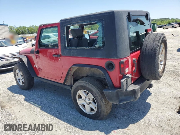 2008 Jeep Wrangler X with VIN 1J4FZ24188L607332, listed as a Copart auction lot 54507785 with 184,153 mi miles and Salvage title. Bid and sale history available at DreamBid. Image 2.
