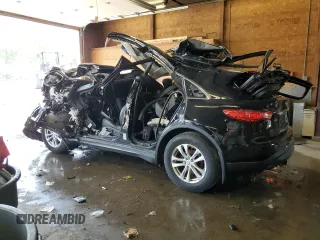 2014 Infiniti QX70 with VIN JN8CS1MW3EM413093, listed as a Copart auction lot 44106705 with 106,511 mi miles and Salvage title. Bid and sale history available at DreamBid. Image 2.