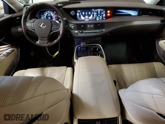2019 Lexus LS 500 with VIN JTHC51FF6K5006583, listed as a Copart auction lot 81748074 with 98,323 mi miles and Salvage title. Bid and sale history available at DreamBid. Image 8.