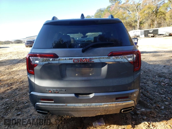 2021 GMC Acadia Denali with VIN 1GKKNPLS6MZ205103, listed as a Copart auction lot 82700104 with 39,505 mi miles and Salvage Title. Bid and sale history available at carsss.com. Image 6.
