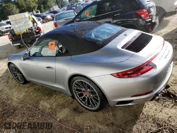 2017 Porsche 911 Carrera S with VIN WP0CB2A92HS155715, listed as a Copart auction lot 75542204 with 0 mi miles and Non Repairable. Bid and sale history available at carsss.com. Image 2.